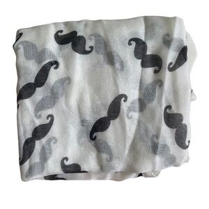Unbranded Mustache Print Infinity Scarf